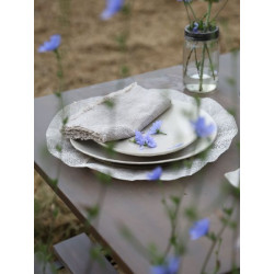 Sous-plat volant couleur creme d35cm de Jardinerie Bordeaux Libourne Gironde dans Plat, plateau et dessous de plat