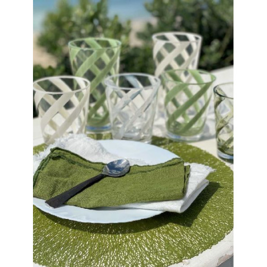 Set de table tresse vert d38cm de Jardinerie Bordeaux Libourne Gironde dans Set de table