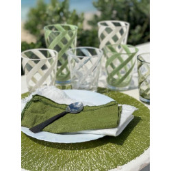Set de table tresse vert d38cm de Jardinerie Bordeaux Libourne Gironde dans Set de table