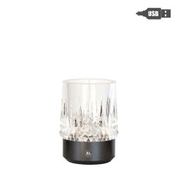 Lampe de table crystal base grise d7.5 h11cm de Jardinerie Bordeaux Libourne Gironde dans Eclairages - Luminaires - Lampes