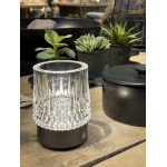 Lampe de table crystal base grise d7.5 h11cm de Jardinerie Bordeaux Libourne Gironde dans Eclairages - Luminaires - Lampes
