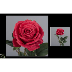 Tige rose ouverte 64cm rouge de Fleur artificielle dans Fleur artificielle