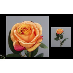 Tige rose ouverte 64cm orange de Fleur artificielle dans Fleur artificielle
