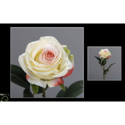 Tige rose ouverte 64cm saumon de Fleur artificielle dans Fleur artificielle