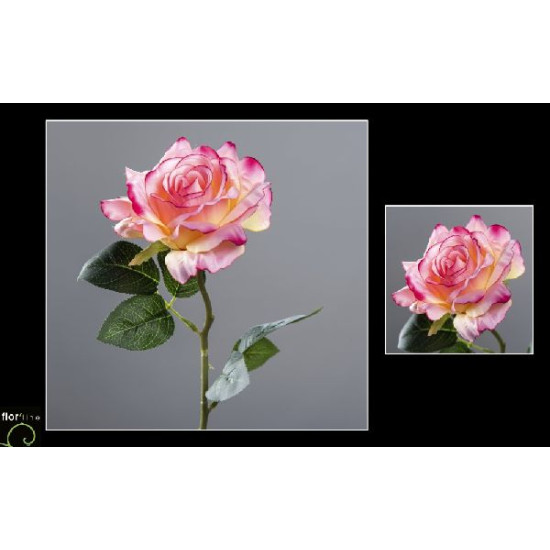 Tige rose ouverte 52cm fuschia rose de Fleur artificielle dans Fleur artificielle