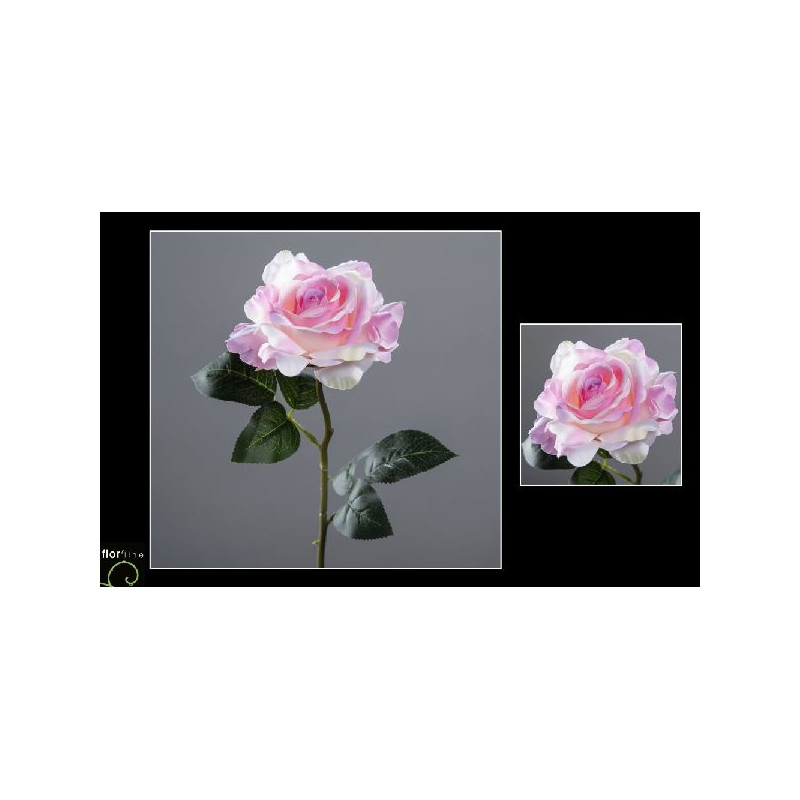 Tige rose ouverte 52cm rose de Fleur artificielle dans Fleur artificielle