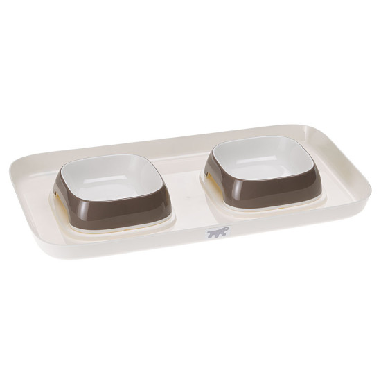 Plateau de proprete glam tray xs taupe de Ferplast - cage pour oiseaux et rongeurs dans Gamelles, distributeurs et fontaines ...