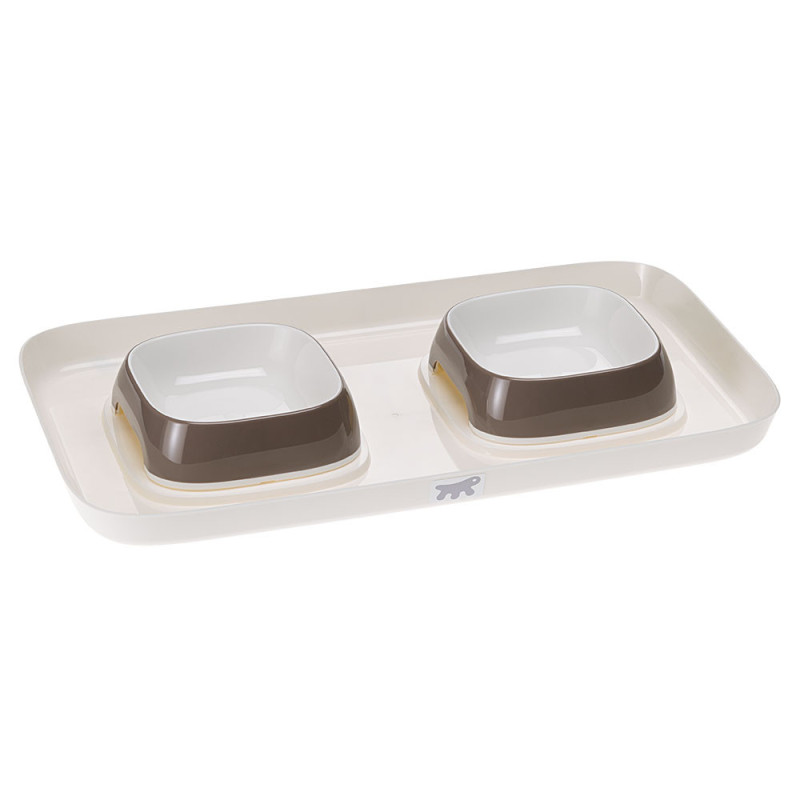 Plateau de proprete glam tray xs taupe de Ferplast - cage pour oiseaux et rongeurs dans Gamelles, distributeurs et fontaines ...