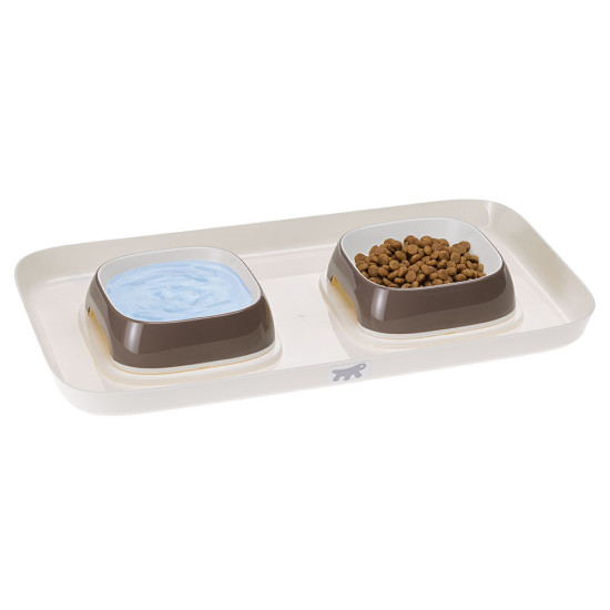 Plateau de proprete glam tray xs taupe de Ferplast - cage pour oiseaux et rongeurs dans Gamelles, distributeurs et fontaines ...