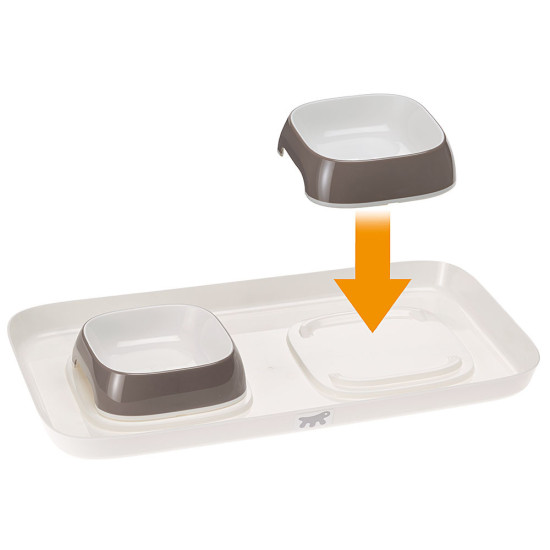 Plateau de proprete glam tray xs taupe de Ferplast - cage pour oiseaux et rongeurs dans Gamelles, distributeurs et fontaines ...