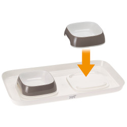 Plateau de proprete glam tray xs taupe de Ferplast - cage pour oiseaux et rongeurs dans Gamelles, distributeurs et fontaines ...