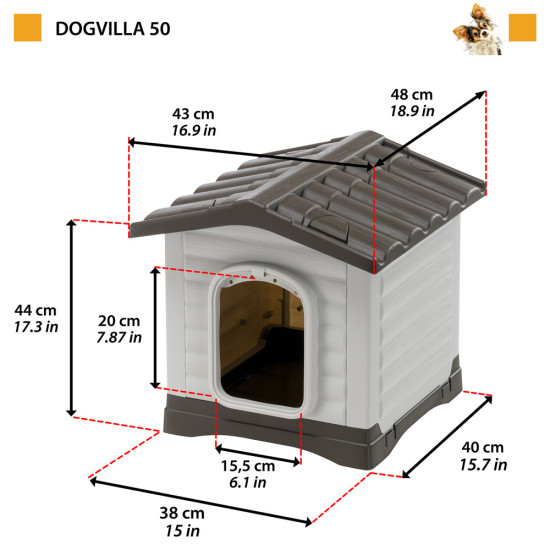 Dogvilla 50 - niche plastique de Ferplast - cage pour oiseaux et rongeurs dans Niches pour chiens