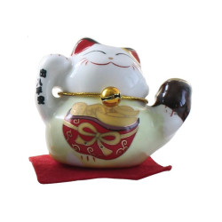 chat maneki neko en porcelaine de Herboristerie et Esotérisme à Libourne dans 💎 Bijoux et accessoires ésotériques