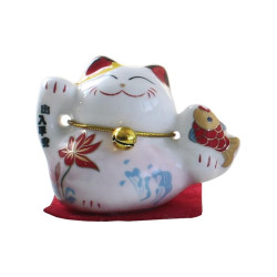 chat maneki neko en porcelaine de Herboristerie et Esotérisme à Libourne dans 💎 Bijoux et accessoires ésotériques