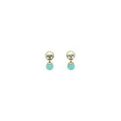 Boucles d'oreilles amazonite boules de Herboristerie et Esotérisme à Libourne dans 💎 Bijoux et accessoires ésotériques