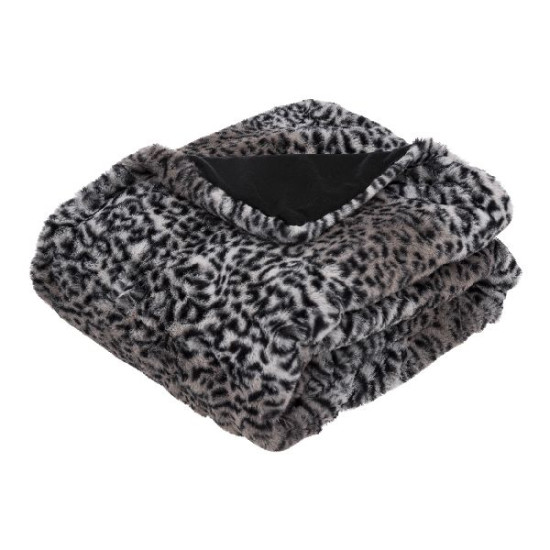 Plaid fourrure leopard 125x150cm deco noel de Déco de Noël - Jardinerie Bordeaux et Libourne dans 🛋️Coussin et plaid de Noël