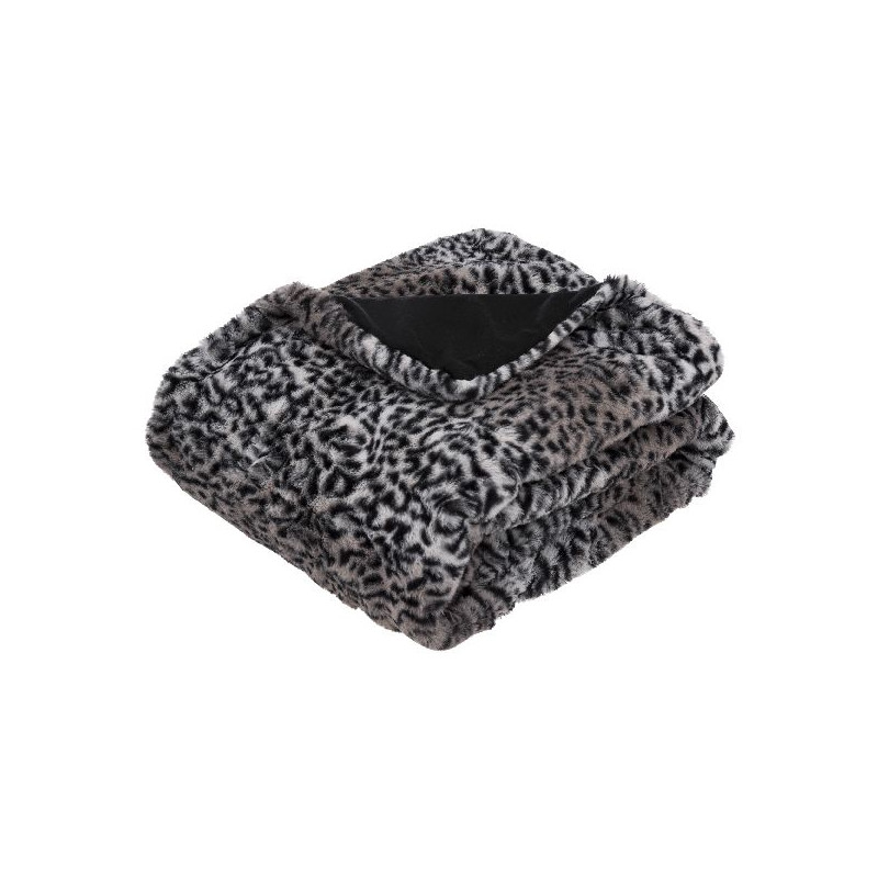 Plaid fourrure leopard 125x150cm deco noel de Déco de Noël - Jardinerie Bordeaux et Libourne dans 🛋️Coussin et plaid de Noël