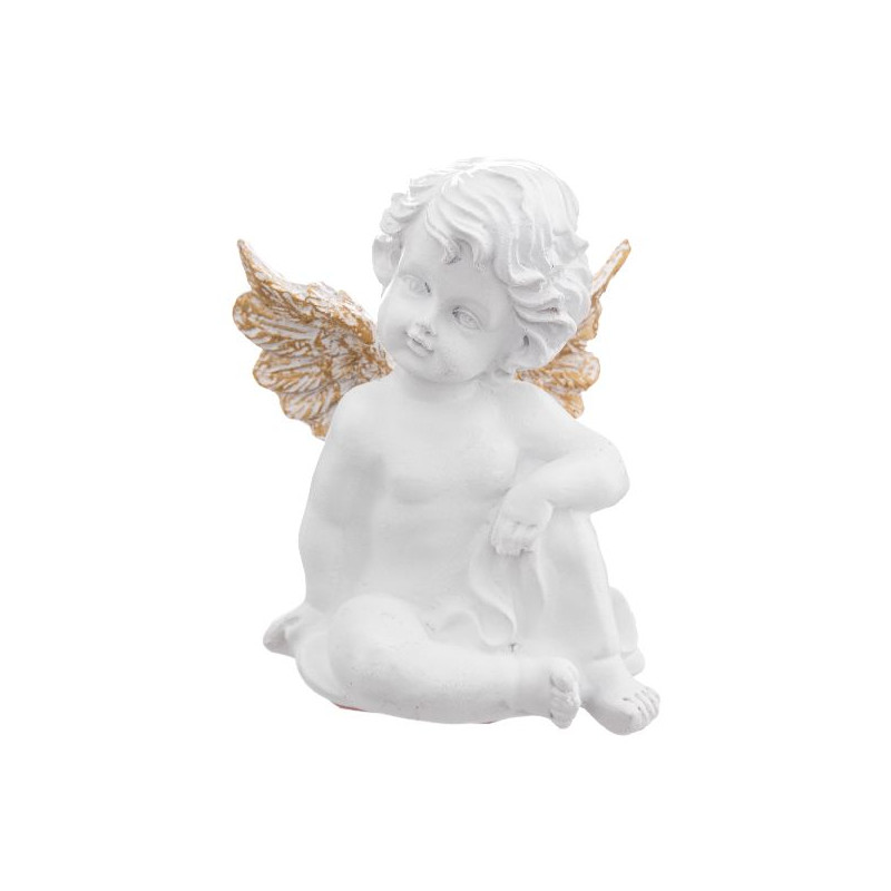 Ange enfant en resine couleur blanche h11 noel de Déco de Noël - Jardinerie Bordeaux et Libourne dans 🎅Figurine de Noël