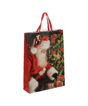 Sac cadeau pere noel gm decoration noel de Déco de Noël - Jardinerie Bordeaux et Libourne dans Emballages pour Noël