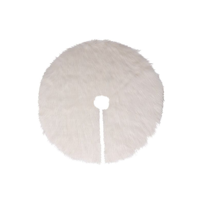 Tapis sapin fourrure blanc d90cm deco noel de Déco de Noël - Jardinerie Bordeaux et Libourne dans 🎄Déco de sapin