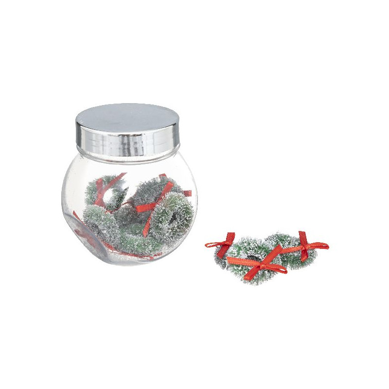 Bocal de couronne rouge 3cm x8 decoration noel de Déco de Noël - Jardinerie Bordeaux et Libourne dans 🍽️Décoration de table d...