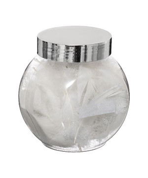 Bocal de plumes paillete blanc/argent pour noel de Déco de Noël - Jardinerie Bordeaux et Libourne dans 🍽️Décoration de table ...
