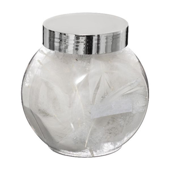 Bocal de plumes paillete blanc/argent pour noel de Déco de Noël - Jardinerie Bordeaux et Libourne dans 🍽️Décoration de table ...