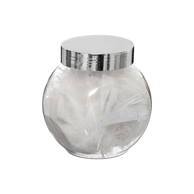 Bocal de plumes paillete blanc/argent pour noel de Déco de Noël - Jardinerie Bordeaux et Libourne dans 🍽️Décoration de table ...