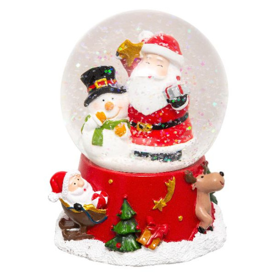 Boule neige pere noel d8cm decoration de noel de Déco de Noël - Jardinerie Bordeaux et Libourne dans 🧑‍🎄Figurines animées de ...