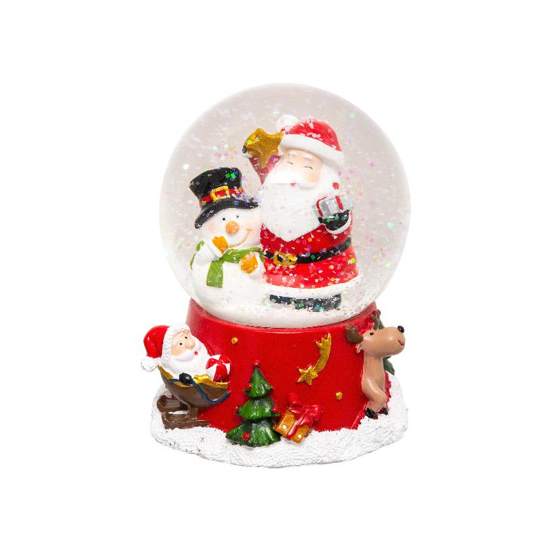 Boule neige pere noel d8cm decoration de noel de Déco de Noël - Jardinerie Bordeaux et Libourne dans 🧑‍🎄Figurines animées de ...