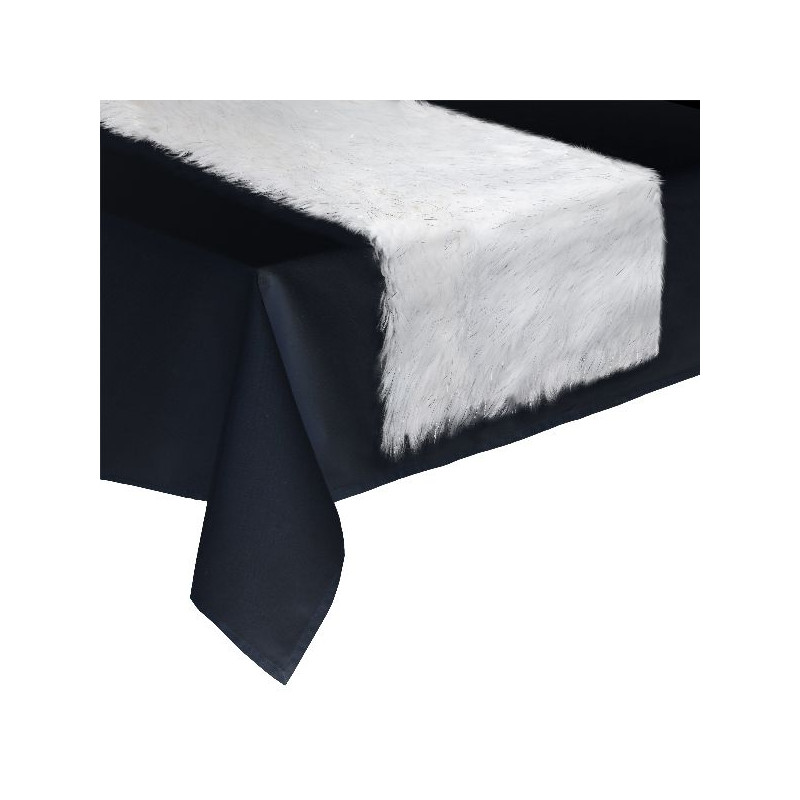 Chemin de table fourrure blanc 45x150cm noel de Déco de Noël - Jardinerie Bordeaux et Libourne dans 🍽️Décoration de table de ...