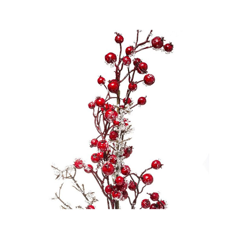 Branche de baies rouges 73cm decoration de noel de Déco de Noël - Jardinerie Bordeaux et Libourne dans 🎄Décoration de Noël