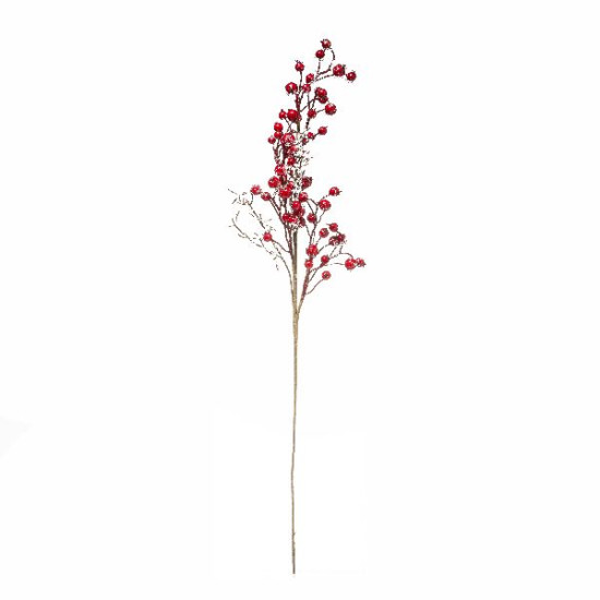 Branche de baies rouges 73cm decoration de noel de Déco de Noël - Jardinerie Bordeaux et Libourne dans 🎄Décoration de Noël