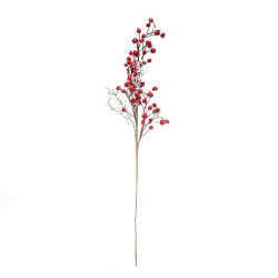 Branche de baies rouges 73cm decoration de noel de Déco de Noël - Jardinerie Bordeaux et Libourne dans 🎄Décoration de Noël