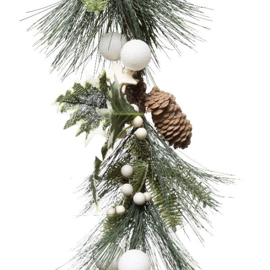 Guirlande branches pomme pin 1m deco noel de Déco de Noël - Jardinerie Bordeaux et Libourne dans Guirlande pour sapin de Noël