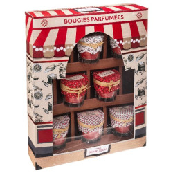 Bougie parfume pot confiture x8 decoration noel de Déco de Noël - Jardinerie Bordeaux et Libourne dans Bougie de Noël et acce...