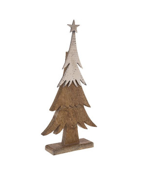 Sapin bois metal pique 52cm decoration noel de Déco de Noël - Jardinerie Bordeaux et Libourne dans 🌲Sapin de Noël artificiel