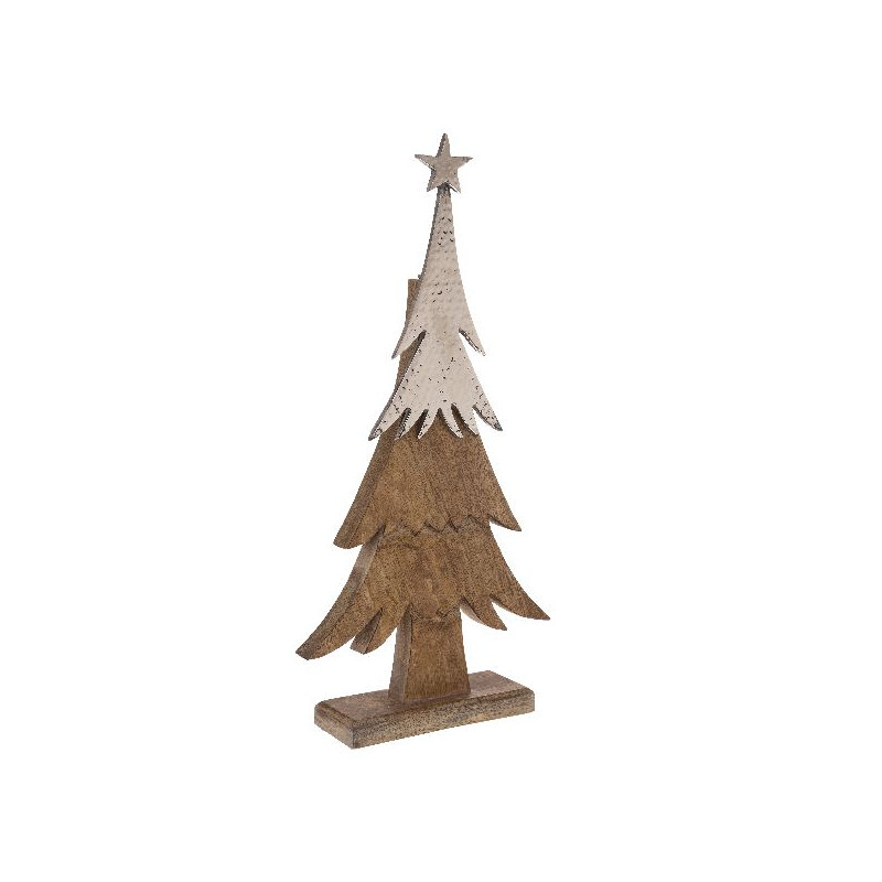 Sapin bois metal pique 52cm decoration noel de Déco de Noël - Jardinerie Bordeaux et Libourne dans 🌲Sapin de Noël artificiel