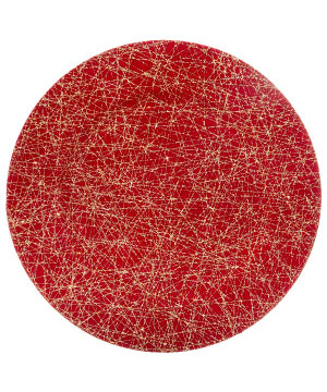 Assiette presentation ligne or+rouge d33cm noel de Déco de Noël - Jardinerie Bordeaux et Libourne dans 🍽️Décoration de table ...