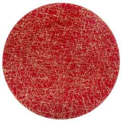 Assiette presentation ligne or+rouge d33cm noel de Déco de Noël - Jardinerie Bordeaux et Libourne dans 🍽️Décoration de table ...