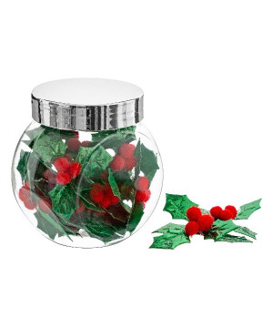 Bocal de feuilles de houx x30 decoration noel de Déco de Noël - Jardinerie Bordeaux et Libourne dans 🍽️Décoration de table de...