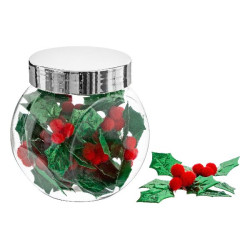 Bocal de feuilles de houx x30 decoration noel de Déco de Noël - Jardinerie Bordeaux et Libourne dans 🍽️Décoration de table de...