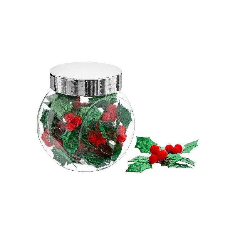 Bocal de feuilles de houx x30 decoration noel de Déco de Noël - Jardinerie Bordeaux et Libourne dans 🍽️Décoration de table de...