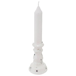 Bougie avec chandelier blanc paillete 20cm noel de Déco de Noël - Jardinerie Bordeaux et Libourne dans Bougie de Noël et acce...
