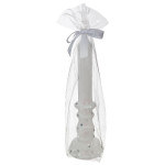 Bougie avec chandelier blanc paillete 20cm noel de Déco de Noël - Jardinerie Bordeaux et Libourne dans Bougie de Noël et acce...