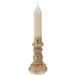 Bougie avec chandelier creme/or h20cm noel de Déco de Noël - Jardinerie Bordeaux et Libourne dans Bougie de Noël et accessoires