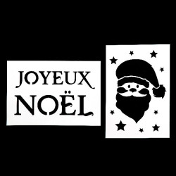 Pochoir de noel x 2 - 21x30cm decoration noel de Déco de Noël - Jardinerie Bordeaux et Libourne dans Déco de Noël Divers