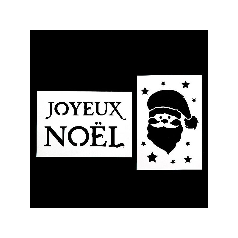 Pochoir de noel x 2 - 21x30cm decoration noel de Déco de Noël - Jardinerie Bordeaux et Libourne dans Déco de Noël Divers