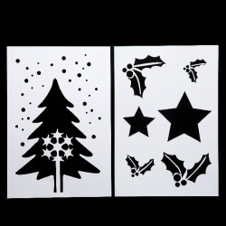 Pochoir de noel x 2 - 21x30cm decoration noel de Déco de Noël - Jardinerie Bordeaux et Libourne dans Déco de Noël Divers