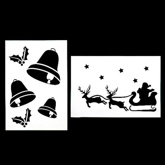 Pochoir de noel x 2 - 21x30cm decoration noel de Déco de Noël - Jardinerie Bordeaux et Libourne dans Déco de Noël Divers